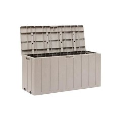 Coffre de jardin BRAVO - Résine - Toomax - Taupe - Capacité 270L - 117,5 x 45 x 56 cm