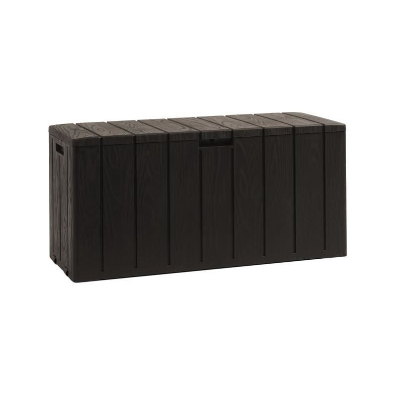 Coffre de jardin BRAVO - Résine - Toomax - Marron - Capacité 270L - 117,5 x 45 x 56 cm
