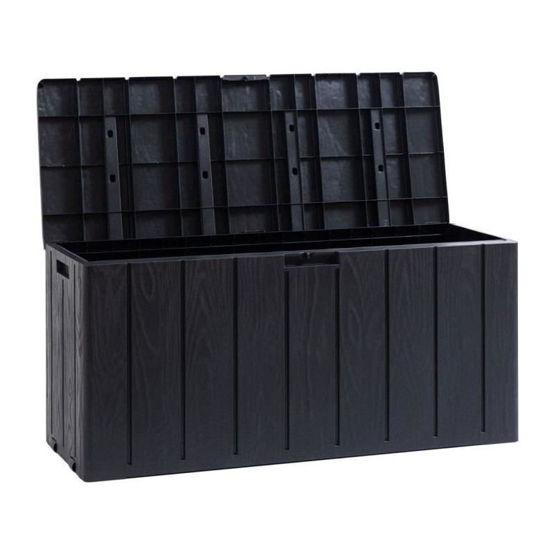 Coffre de jardin - En résine - MULTIBOX BRAVO - Gris anthracite - 270L - 117,5x45x56 cm