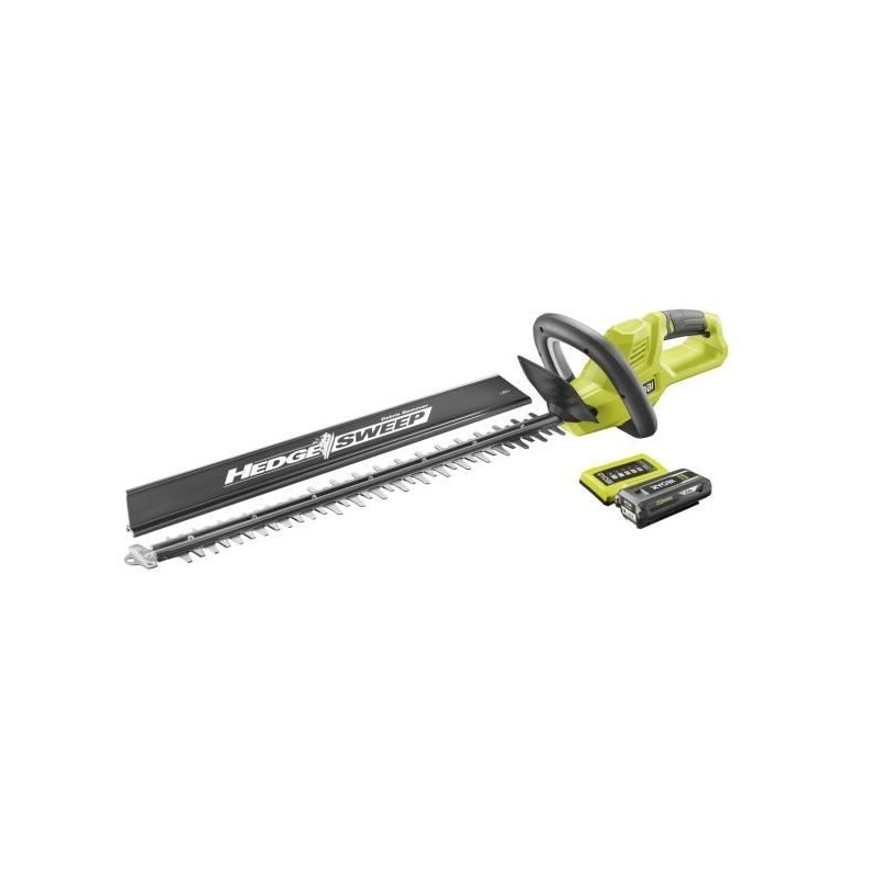 Taille-haies - RYOBI - 36 V - Lames 60 cm - Ecartement 26 mm - Fonction scie - 1 batterie lithium+ 36V 2,0 Ah et 1 chargeur 1,7 