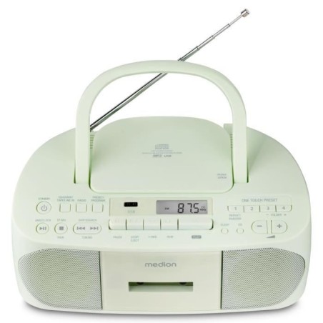 Radio CD K7 - MEDION - FM - 2x3W RMS - Vert