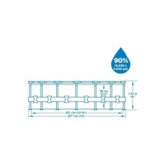 Kit Piscine hors sol tubulaire - BESTWAY - Steel Pro Max - 427 x 107 cm - Ronde (Pompe, échelle, bâche et cartouche de filtr