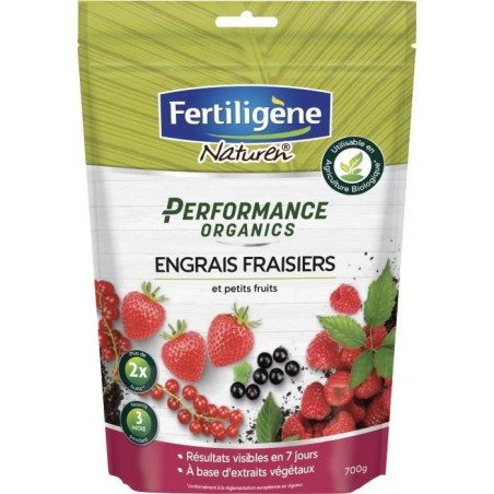 FERTILIGENE Engrais Performance Organics Fraisiers et Petits Fruits - 700 g