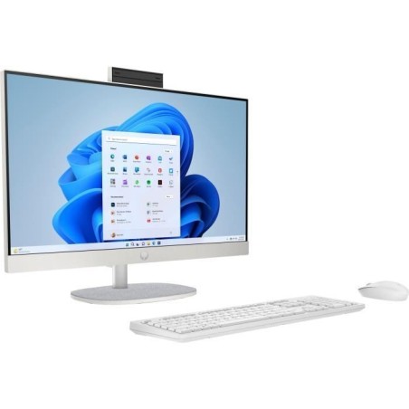 PC Tout-en-un HP 24-cr0081nf - Windows 11 - 23,8 FHD IPS - Ryzen 7 7730U - RAM 16Go - Stockage 512Go + Clavier et souris sans fi