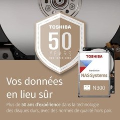 Disque dur interne - TOSHIBA - NAS N300 - 14 To - 7200 tpm - Haute fiabilité - RAID