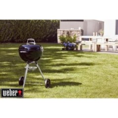 Barbecue a charbon WEBER Original Kettle E-4710 - Acier émailé - Diametre 47cm - Thermometre intégré au couvercle - Systeme