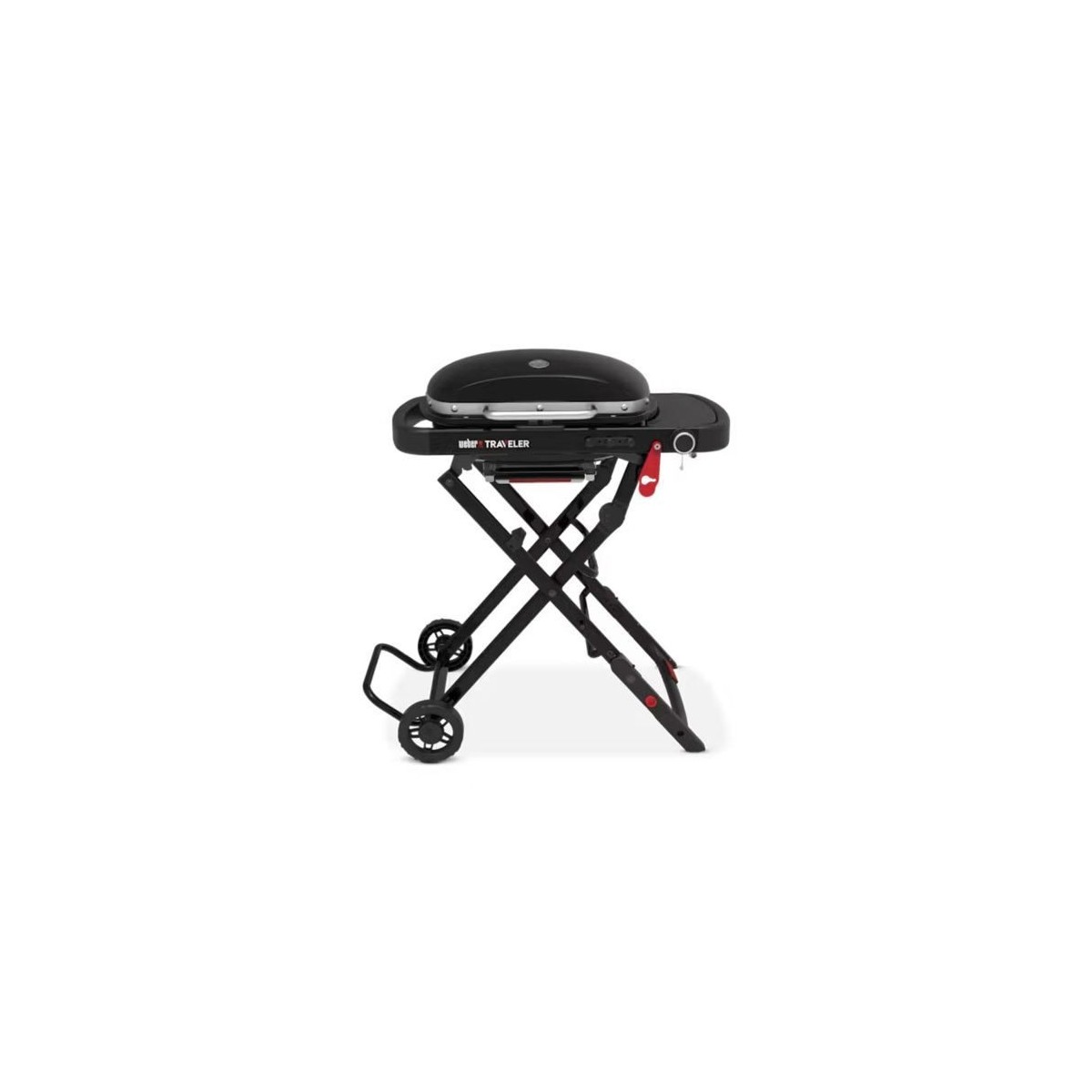 Barbecue a gaz - WEBER - Traveler Compact - Noir - Chariot pliable - 2.2 kW
