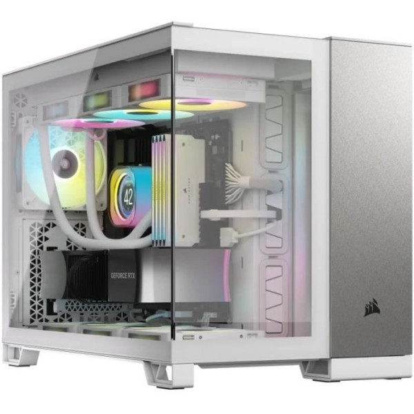 Boîtier PC - CORSAIR - CC-9011289-WW - 2500X - mATX PC Case - Black/Obsidian Aluminum