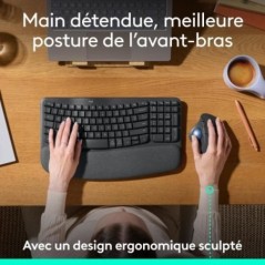 Souris ergonomique - sans fil - Logitech - ERGO M575S - Graphite