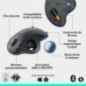 Souris ergonomique - sans fil - Logitech - ERGO M575S - Graphite
