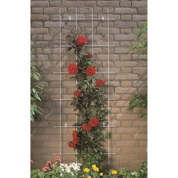 Treillis métallique rectangulaire en acier galvanisé NATURE - 42,5xH145cm - Gris