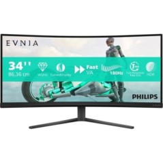Ecran PC Gamer Incurvé - Philips - 34 - WQHD - 180Hz - Dalle Fast VA - 1ms - 34M2C3500L/00