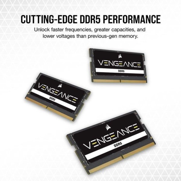 Mémoire RAM - CORSAIR - CMSX64GX5M2A5600C48 - 2x 32 Go - VENGEANCE DDR5 5600MT/s - SODIMM - CL 48