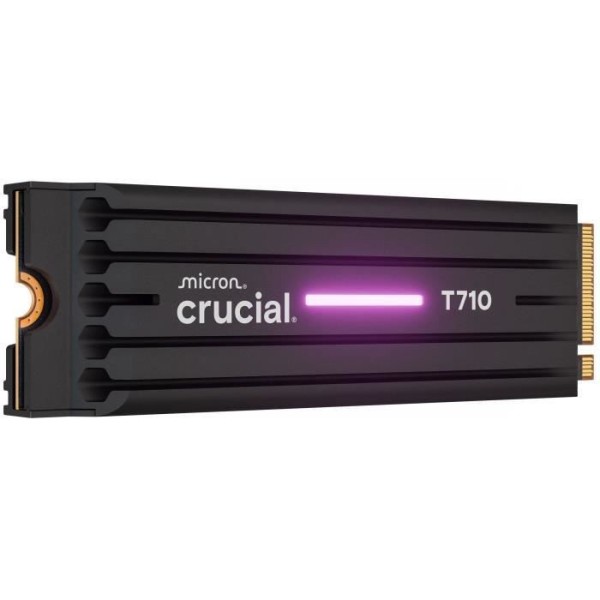 CRUCIAL - SSD interne - T710 - 4 To - avec dissipateur - PCIe Gen5 NVMe M.2