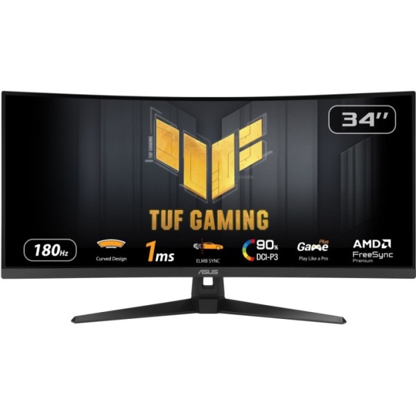 Ecran PC Gamer incurvé - ASUS TUF Gaming - 34 - WQHD - 180Hz - 1ms - VG34VQ3B