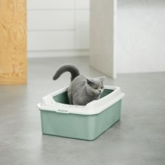 Bac a litiere avec rebords - ROTHO MYPET - BONNIE - 57.2 x 39.3 x 20.9 cm - Vert