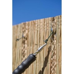 NATURE Lot de 200 Liens a boucle en acier galvanisé plastifié naturellement vert - (L16 cm x Ø1,4 mm)
