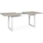 Table a manger extensible Houston  - 160-200 x 75 x 90 cm - Plateau effet travertin - 1 extension inclue - 10 personnes