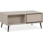 Table basse - ARONA - Rectangulaire - Capuccino / Noir - Sur pieds - 94 x 40 x 55 cm Table basse - ARONA - Rectangulaire - Capuccino / Noir - Sur pieds - 94 x 40 x 55 cm