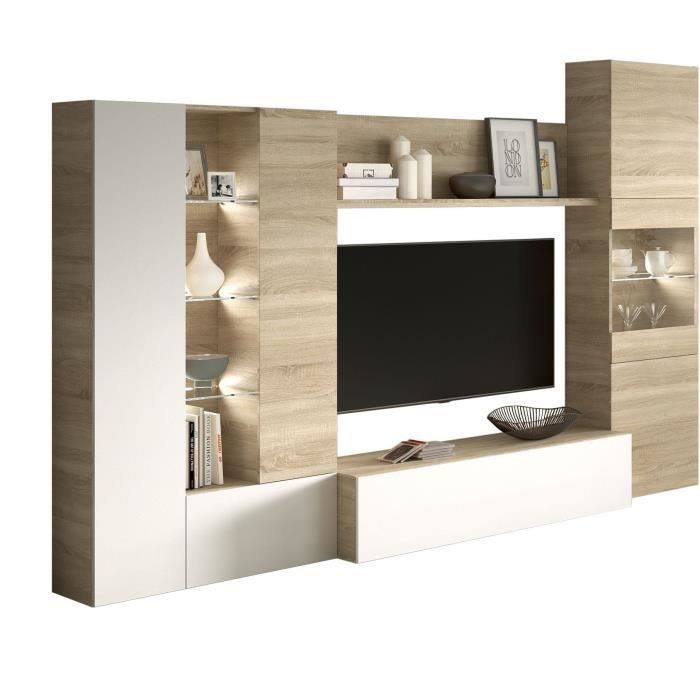 Living - meuble tv mural complet