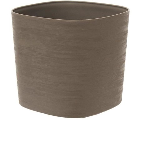 Pot avec réserve d'eau - GARDEN ID Respect - Taupe 40 x 40 cm - 100% déchets ménagers - 100% recyclable - Surface structurée