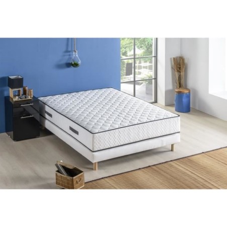 Matelas 160x200 cm - 672 Ressorts ensachés  - 7 zones de confort - 24cm - Équilibré - DEKO DREAM Détente