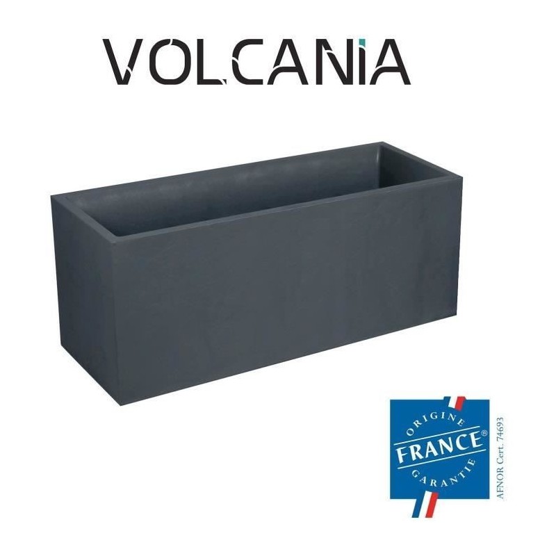 EDA Bac jardiniere Volcania 100 x 40 x 40 cm - 97,6 L - Gris anthracite EDA Bac jardiniere Volcania 100 x 40 x 40 cm - 97,6 L - Gris anthracite