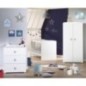 Commode a langer - Babyprice - Basic - 3 tiroirs - Blanche - Boutons étoiles grises Commode a langer - Babyprice - Basic - 3 tiroirs - Blanche - Boutons étoiles grises