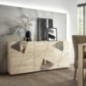 Buffet VICTORY - Décor Chene Sonoma - 3 Portes - Miroir - L 181 x P 42 x H 84 cm Buffet VICTORY - Décor Chene Sonoma - 3 Portes - Miroir - L 181 x P 42 x H 84 cm
