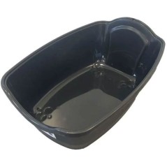 SAMBA Maison de toilette a chat - Bac a litiere - 56 x 40 x 39 cm - Noir et blanc - PET DESIGN