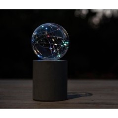 Lampe de table solaire - GARDEN ID Nordic Light - Ø10 h19 cm - Autonomie 6 a 8h - Bouton on/off - Pile AAA rechargeable