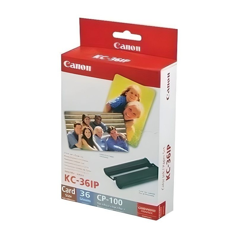 CANON Kit papier + encre KC-36IP 54x86mm 36 tirages CANON Kit papier + encre KC-36IP 54x86mm 36 tirages