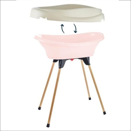Pack plan a langer et baignoire - THERMOBABY - VASCO - Rose Poudré - 2 en 1