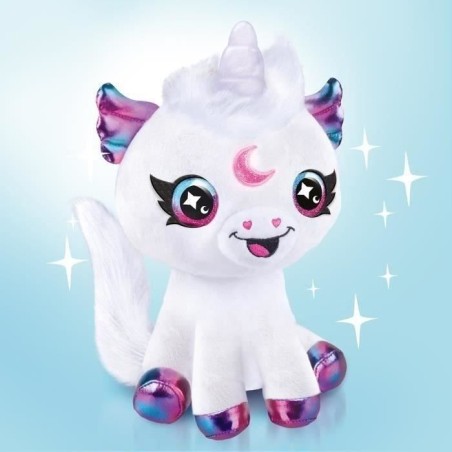 Canal Toys - Airbrush Plush - Peluche Licorne Cosmique a personnaliser avec corne lumineuse  - AIR 028