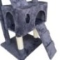 BILLY Arbre a chat gris foncé 50 x 50 x 170 cm - 5 plateformes, 2 escaliers, 2 niches, porteaux a griffer BILLY Arbre a chat gris foncé 50 x 50 x 170 cm - 5 plateformes, 2 escaliers, 2 niches, porteaux a griffer