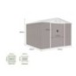 Abri de jardin en métal 7,06 m² - 277 x 255 x 202 cm - Kit d'ancrage inclus - Taupe Abri de jardin en métal 7,06 m² - 277 x 255 x 202 cm - Kit d'ancrage inclus - Taupe