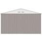 Abri de jardin en métal 10,85 m² - 340 x 319 x 210 cm - Kit d'ancrage inclus - Taupe