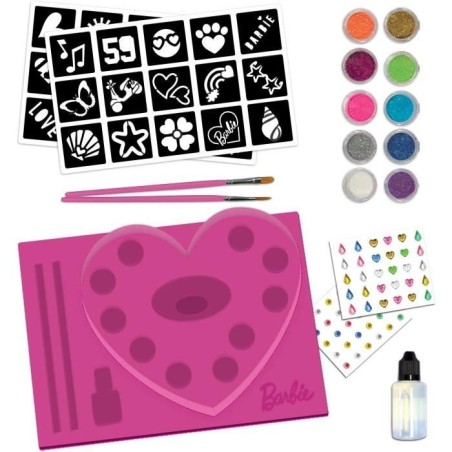 Tatouages Barbie - LISCIANI - Barbie - Glitter Tattoo - Tatouages pailletés - Matériel sûr et testé