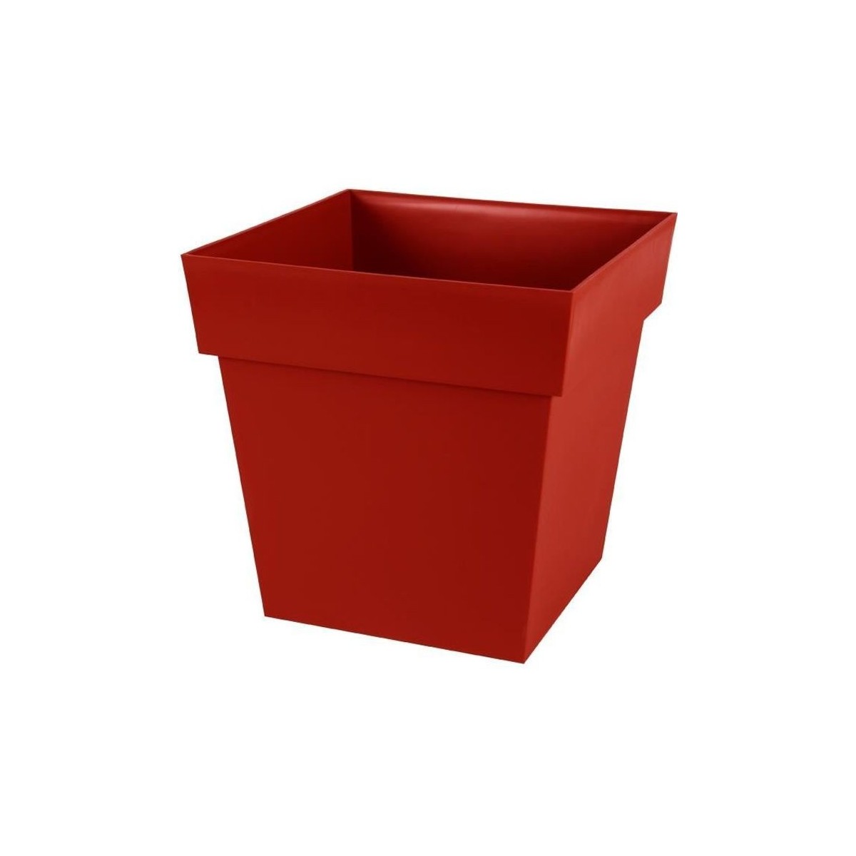 Pot de fleur carré Toscane - EDA PLASTIQUE - Rouge rubis - 38 L - 39x39xH39cm