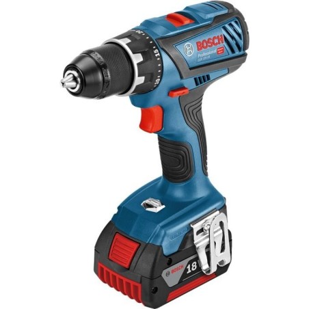 Perceuse-visseuse 18V GSR18V-28 + 2 batteries 4Ah + chargeur en coffret L-BOXX - BOSCH - 06019H410A