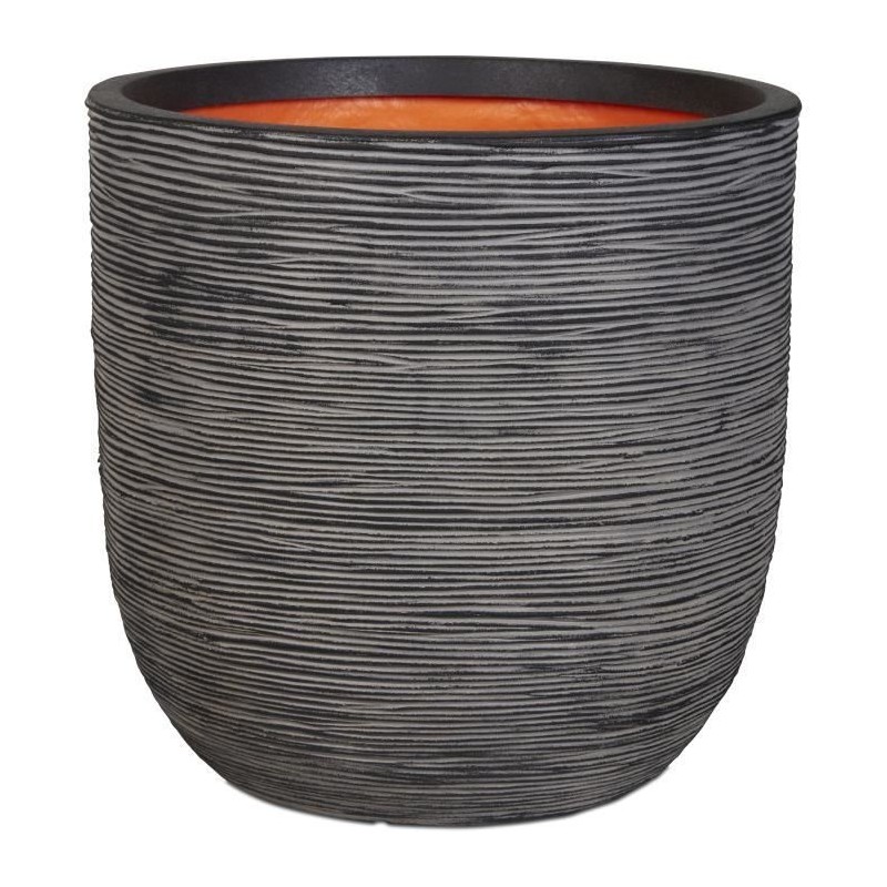 Capi Jardiniere Nature Rib 54x52 cm anthracite KOFZ935 424244 Capi Jardiniere Nature Rib 54x52 cm anthracite KOFZ935 424244