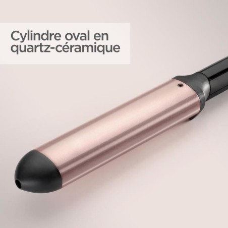Fer a boucler - BABYLISS - C457E - Ovale - 6 Températures - 210°C - Rose et Noir