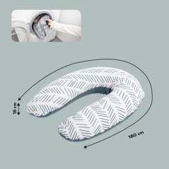 doomoo Coussin de Maternité et Coussin d'Allaitement Buddy, Ultra Confort, Certifié oeko-Tex, Ethnic Petrol