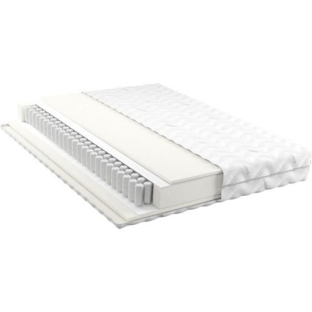 BAMBU- Matelas - 140 x 190 cm - Epaisseur 20 cm - Réversible - Ressorts ensachés