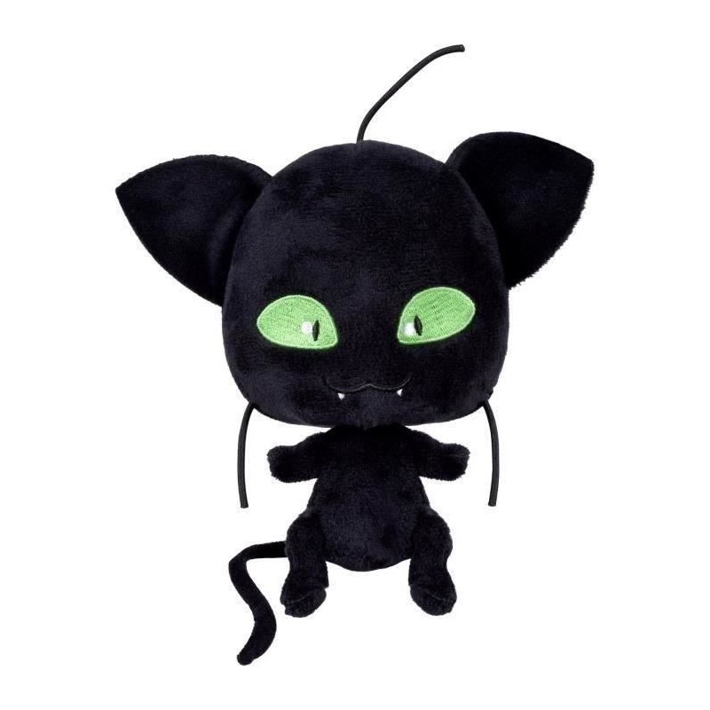 BANDAI Miraculous Ladybug - Peluche 15 cm : Plagg BANDAI Miraculous Ladybug - Peluche 15 cm : Plagg