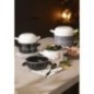 Marmite a moule BAUMALU 20 cm - Décor moules - Couvercle blanc - Noir Marmite a moule BAUMALU 20 cm - Décor moules - Couvercle blanc - Noir