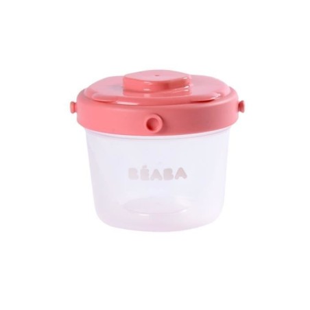BEABA Lot de 6 portions clip de conservation 1er âge 60 ml/120 ml rose