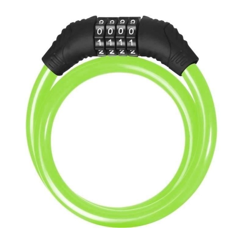Antivol trottinette et vélo - BEEPER - Câble 60 cm - Code 4 chiffres - Vert Antivol trottinette et vélo - BEEPER - Câble 60 cm - Code 4 chiffres - Vert