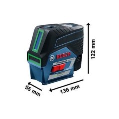 Laser lignes Bosch Professional GCL 2-50CG avec support rotatif RM2, batterie 12V 2,0Ah, chargeur, en Lboxx - 0601066H00