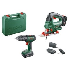 Pack 2 outils Bosch - Perceuse a percussion UniversalImpact 18 + Scie sauteuse PST 18 (2 batt, 1 chargeur, 1 coffret) - 06039D41